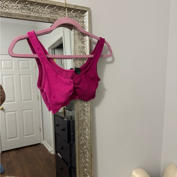 Target Fuchsia Bow Accent Bralette - Picture 2 of 4